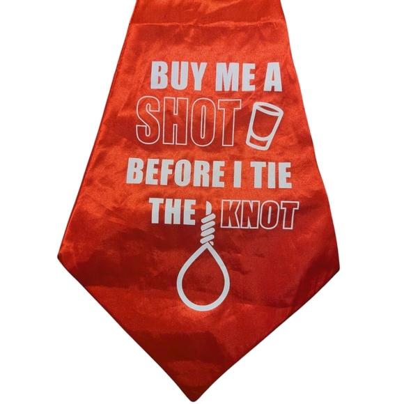 Bachelor Large-Giant Tie. Red Necktie - Picture 6 of 6